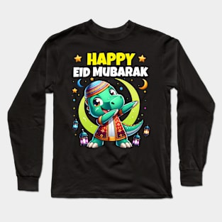 Eid Mubarak Blessed Feast Festival for Muslim Kids Boys Long Sleeve T-Shirt